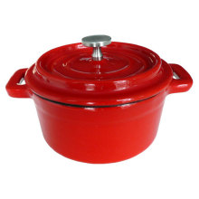 4-Inch Round Enamel Cast Iron Mini Casserole Pot